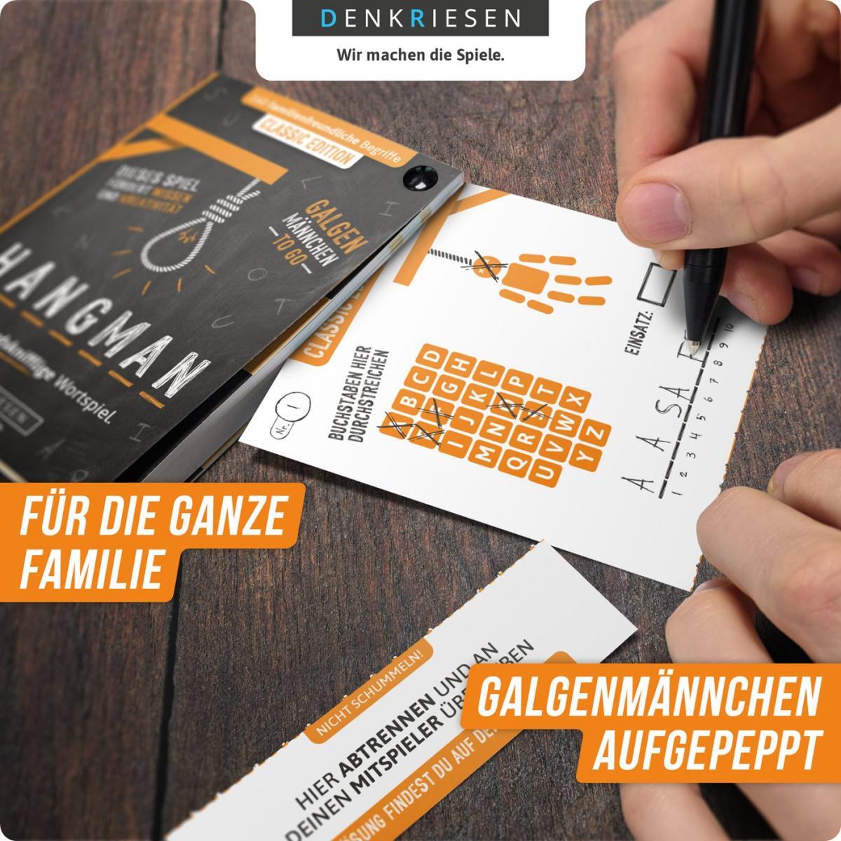 DENKRIESEN - HANGMAN - CLASSIC EDITION Galgenmännchen TO GO