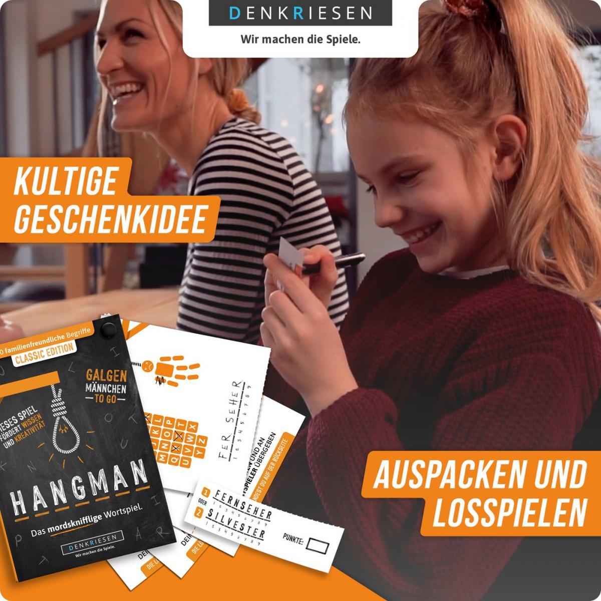 DENKRIESEN - HANGMAN - CLASSIC EDITION Galgenmännchen TO GO