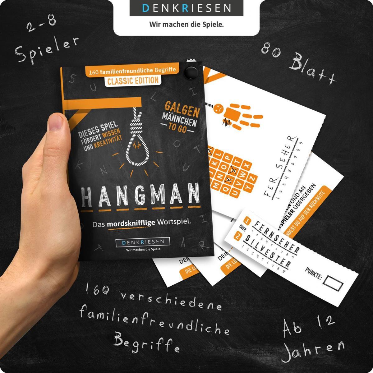 DENKRIESEN - HANGMAN - CLASSIC EDITION Galgenmännchen TO GO
