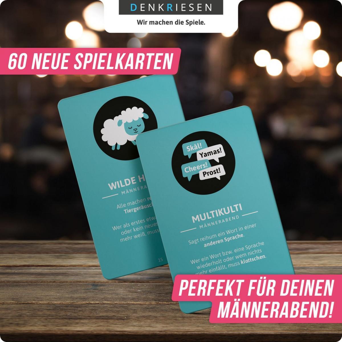 DENKRIESEN - klattschen® - Männerabend - SPIELKARTENKARTON Das wahrscheinlich beste Trinkspiel aller Zeiten