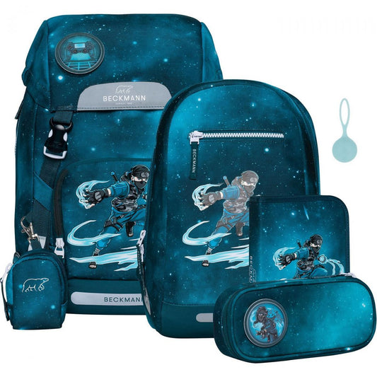 Beckmann Classic 22L Schulrucksack-Set 6tlg Ninja Master