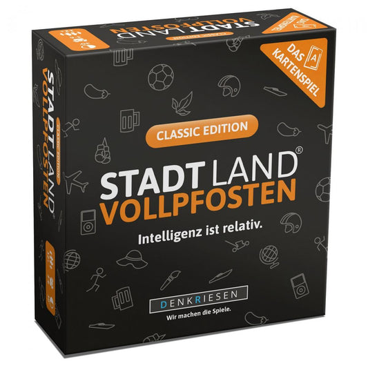 Stadt Land Vollpfosten® Classic Edition – "Intelligenz ist relativ." | Das Kartenspiel
