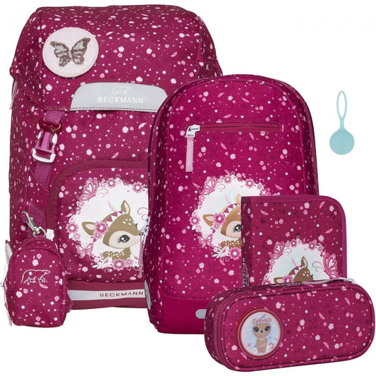 Beckmann Classic 22L Schulrucksack-Set 6tlg Forest Deer