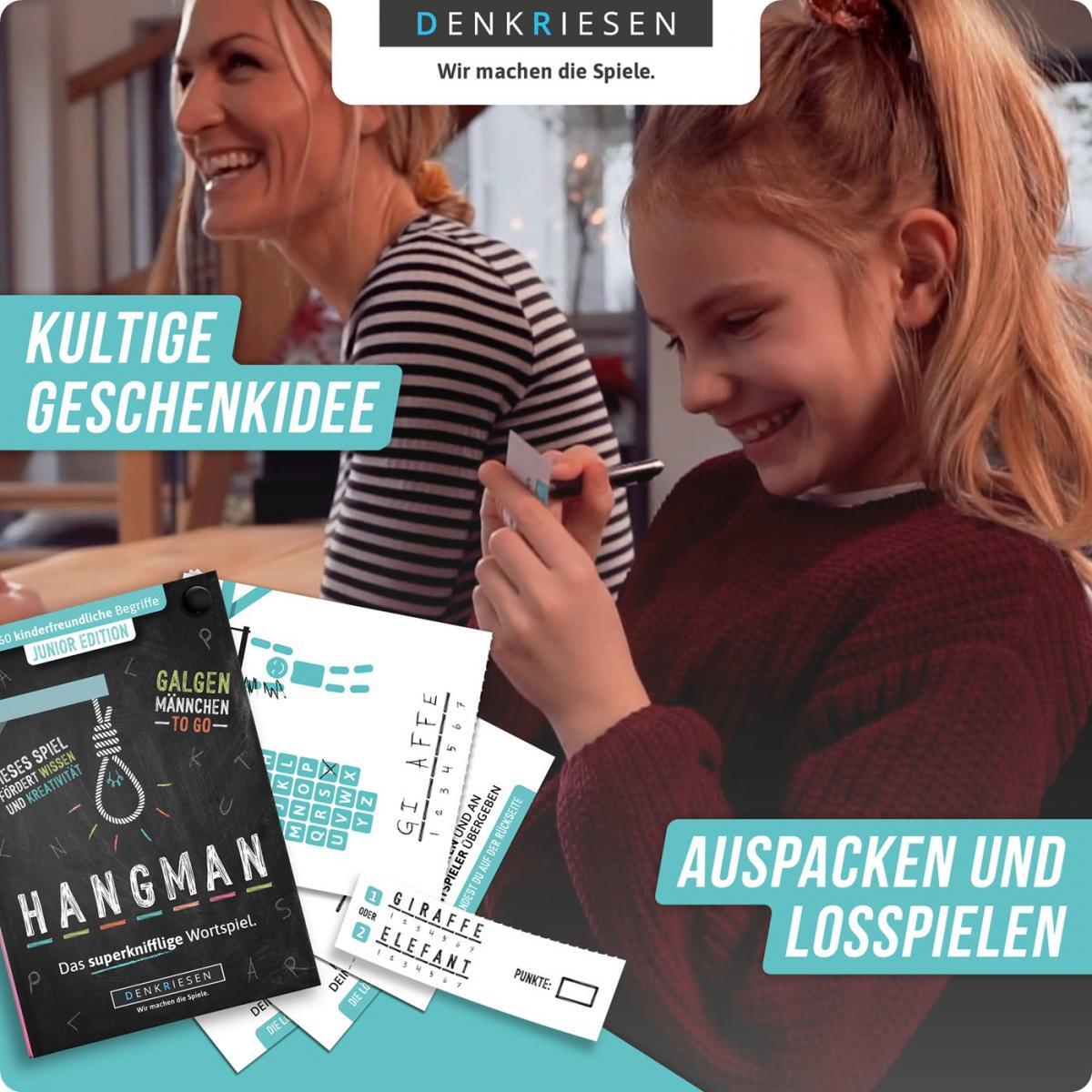 DENKRIESEN - HANGMAN - JUNIOR EDITION Galgenmännchen TO GO