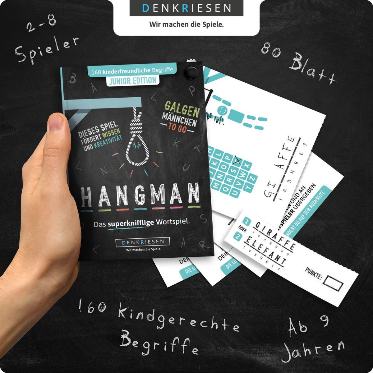 DENKRIESEN - HANGMAN - JUNIOR EDITION Galgenmännchen TO GO