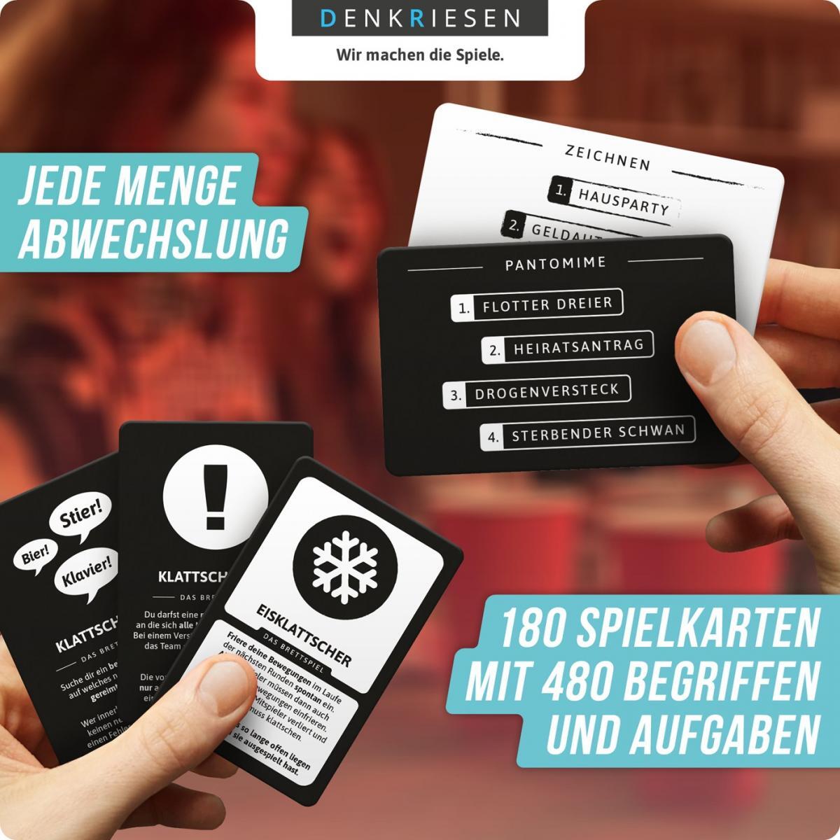 DENKRIESEN - klattschen® - Trinkspiel - DAS BRETTSPIEL Das wahrscheinlich beste Trinkspiel aller Zeiten