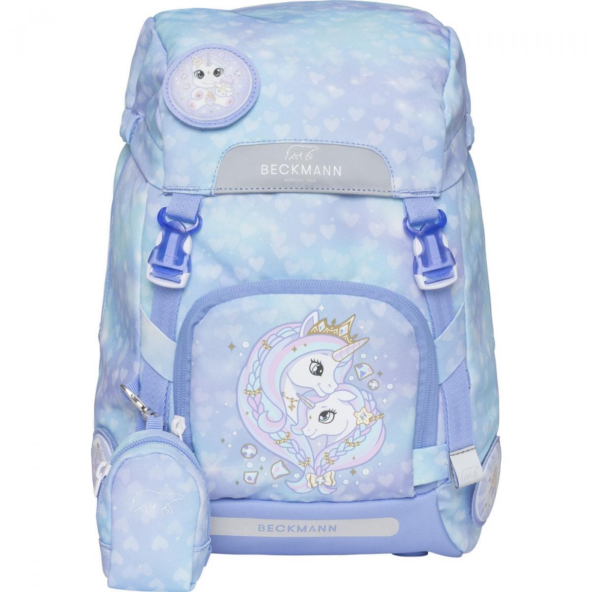Beckmann Classic 22L Schulrucksack-Set 6tlg Unicorn Princess Ice Blue