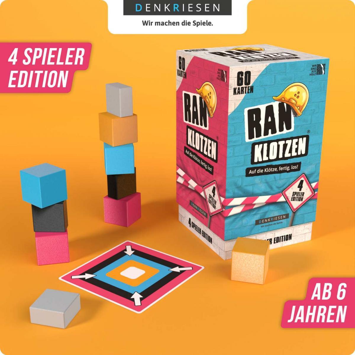 RANKLOTZEN - „Auf die Klötze, fertig, los!“ - 4 Spieler Edition