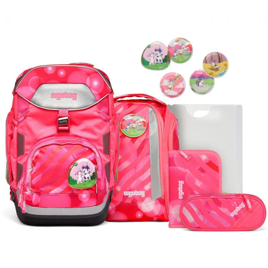 ergobag pack-Set Schulrucksack-Set KuntBärbuntes Einhorn
