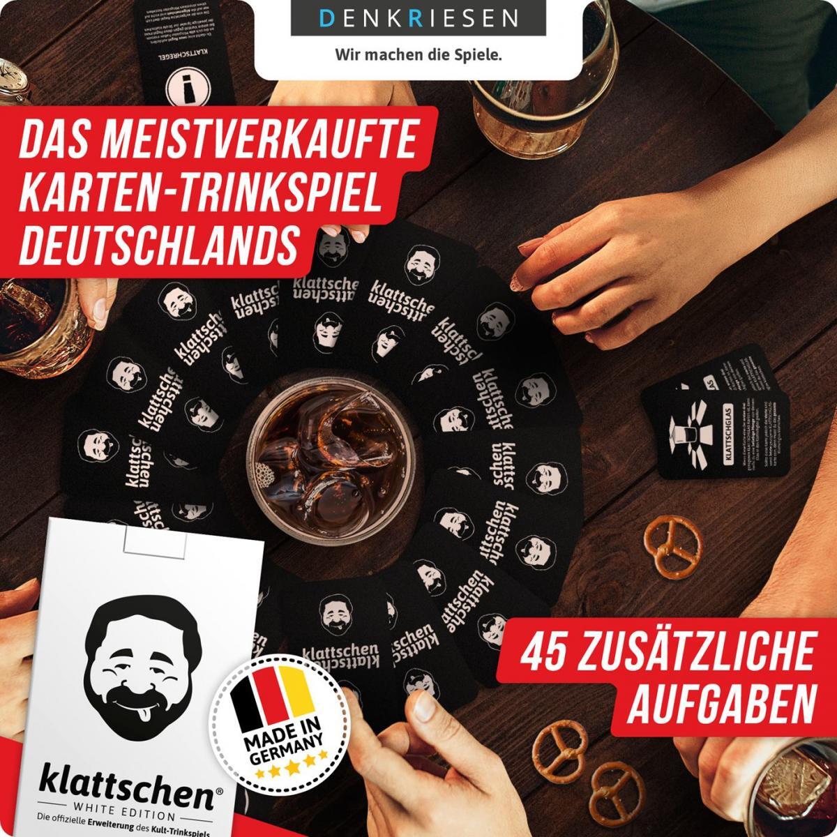 DENKRIESEN - klattschen® - WHITE EDITION Die offizielle Erweiterung des Kult-Trinkspiels
