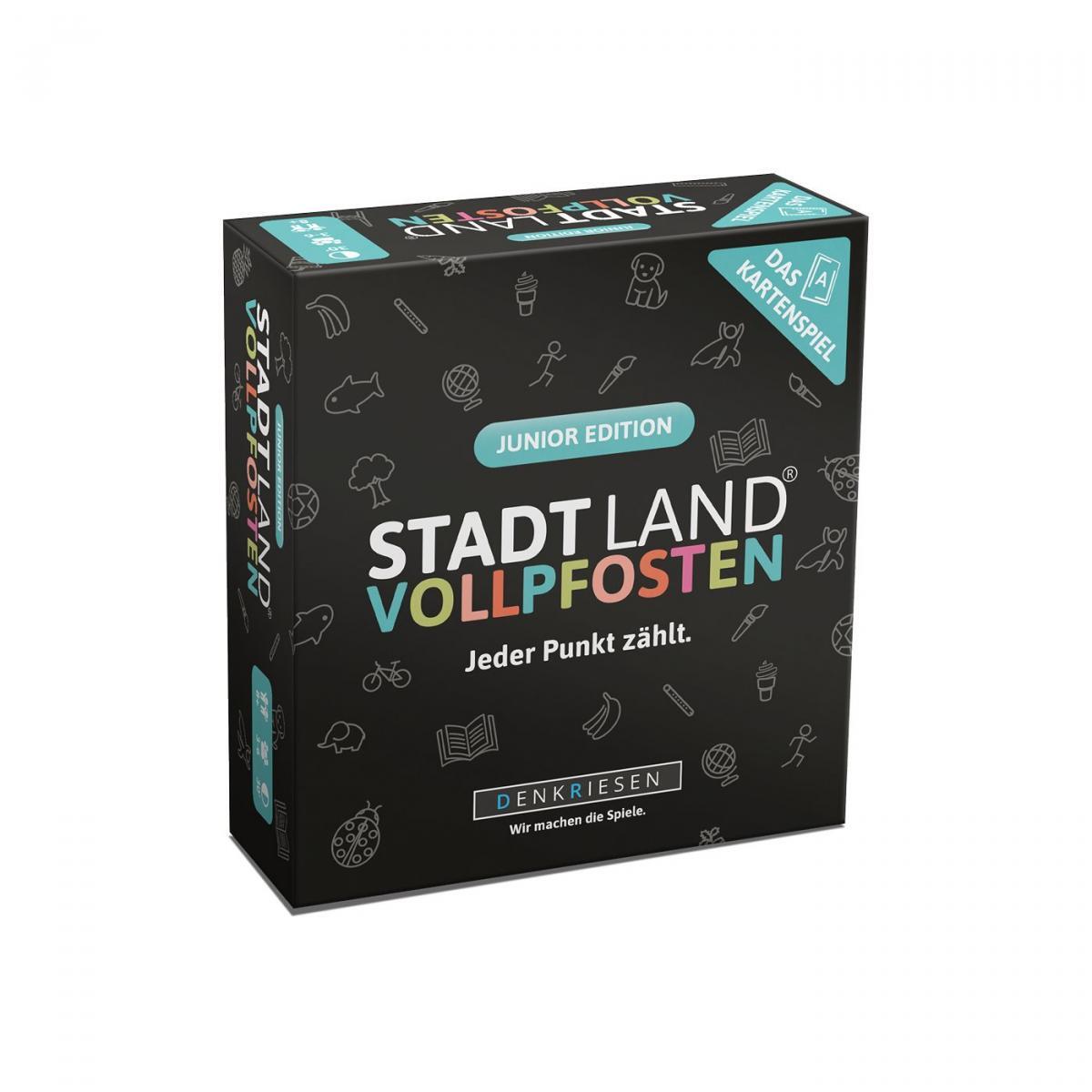 Stadt Land Vollpfosten® Junior Edition – "Jeder Punkt zählt." | Das Kartenspiel