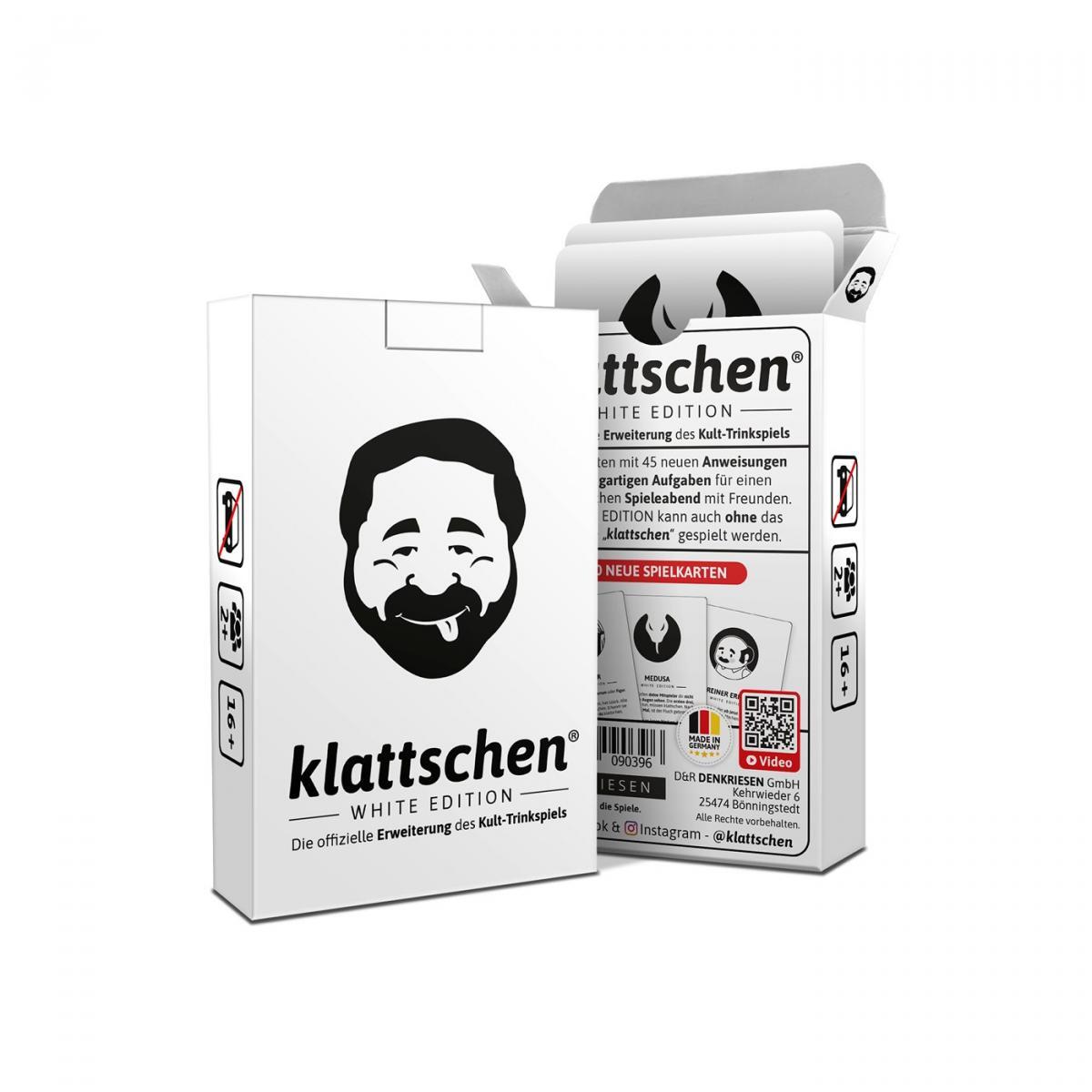 DENKRIESEN - klattschen® - WHITE EDITION Die offizielle Erweiterung des Kult-Trinkspiels