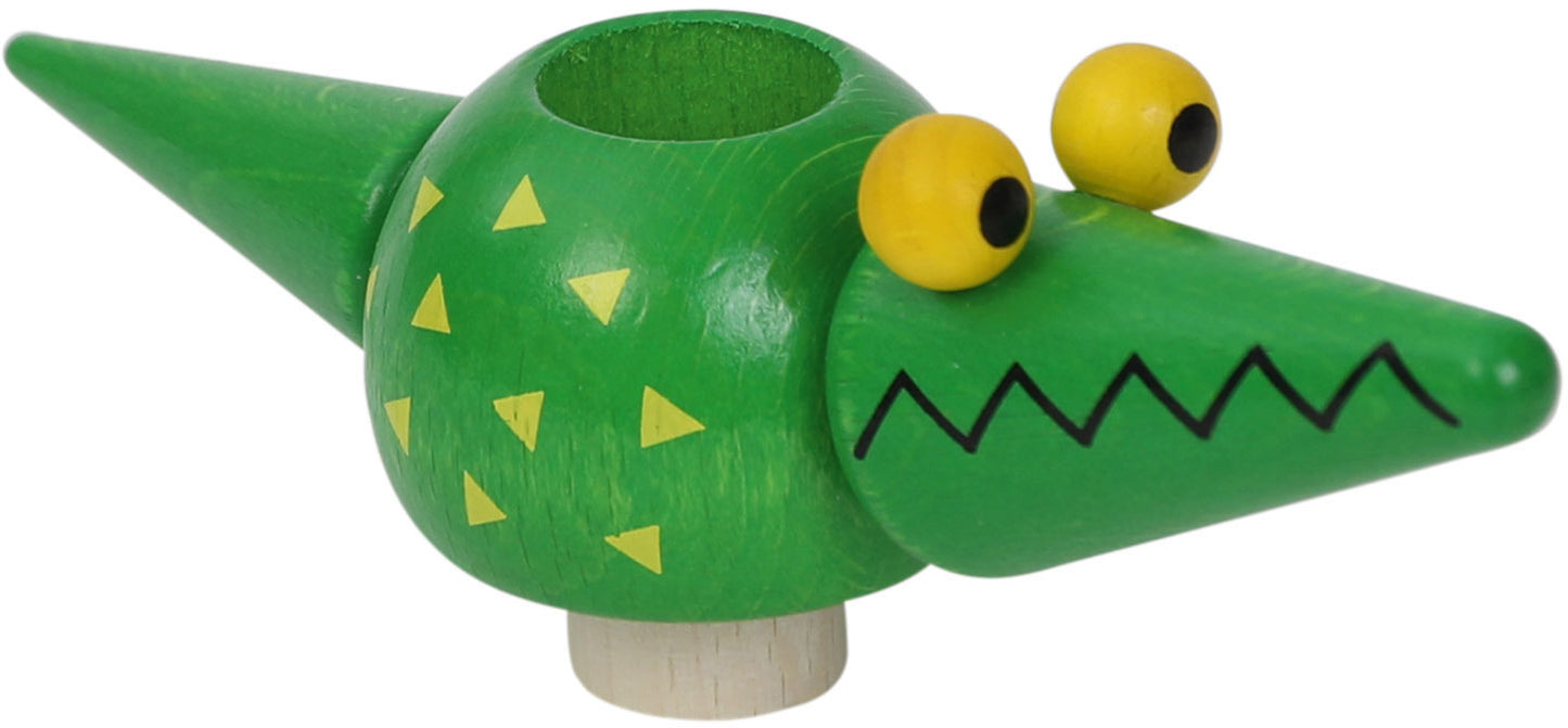 Kerzenhalter Krokodil aus Holz