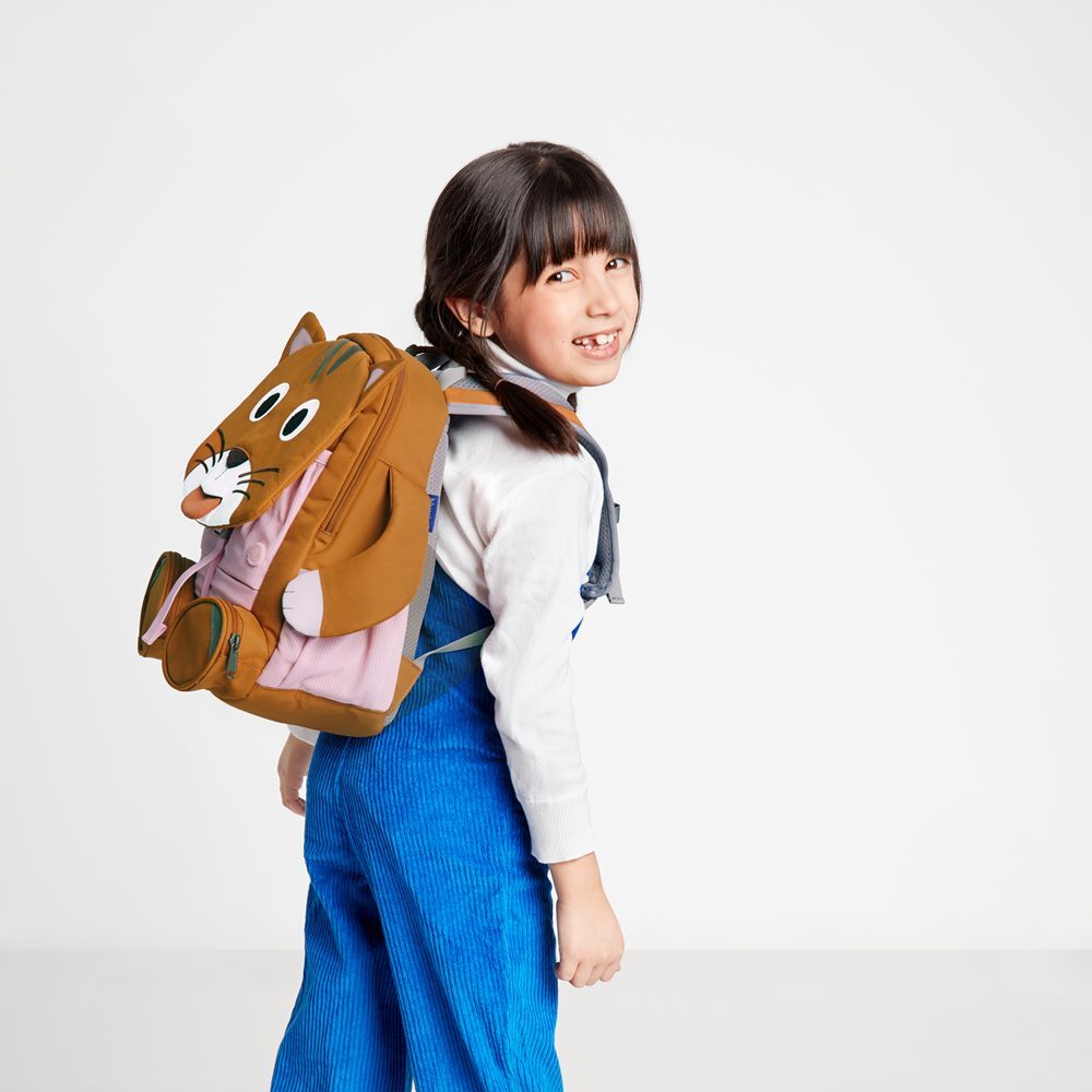 Affenzahn Kindergartenrucksack Großer Freund Katze Braun
