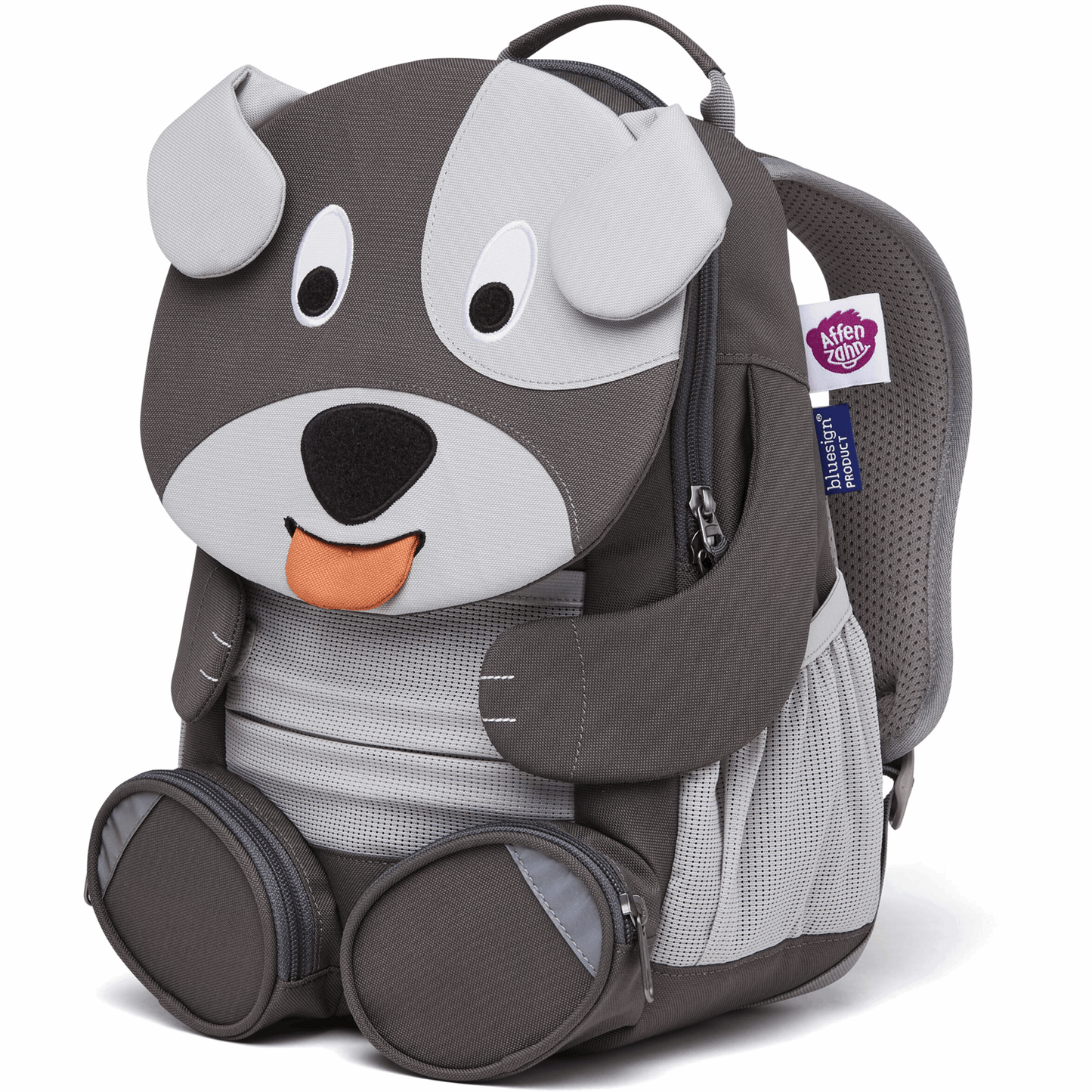Affenzahn Kindergartenrucksack Großer Freund Hund Grau