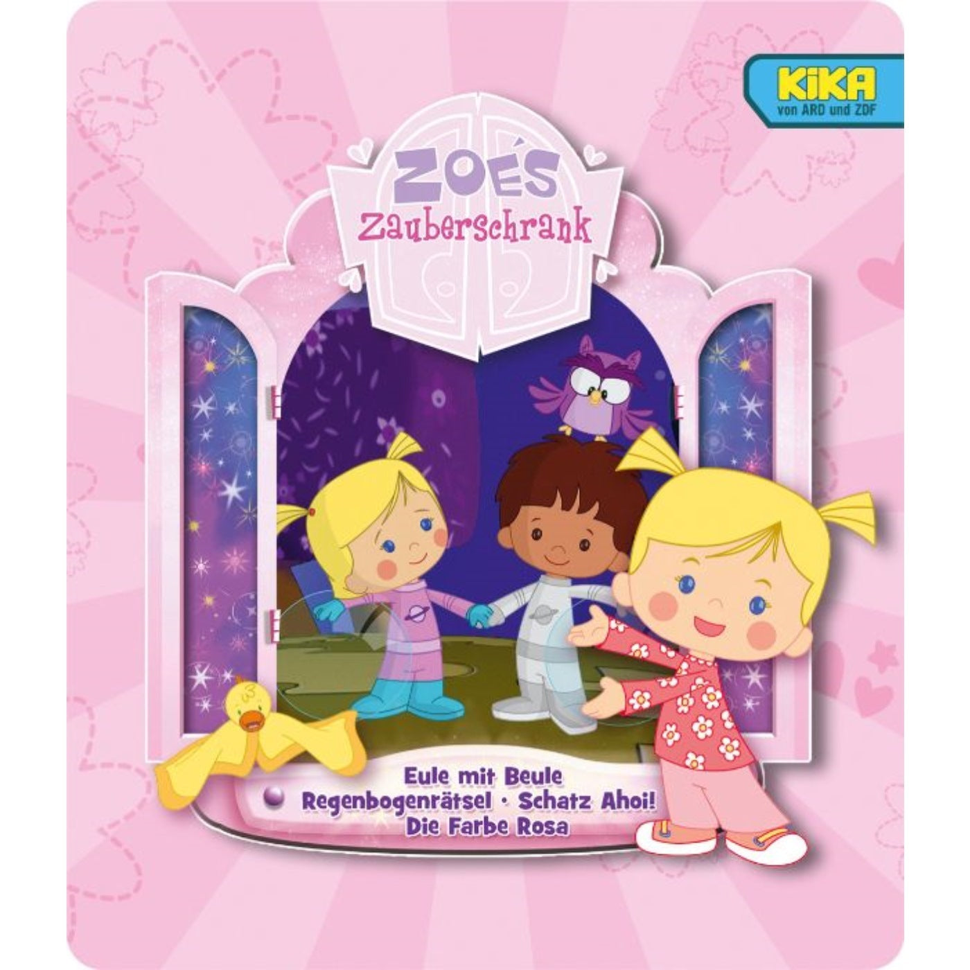 Tonie Zoés Zauberschrank Eule / Regenbogenrätsel / Schatz Ahoi / Farbe Rosa