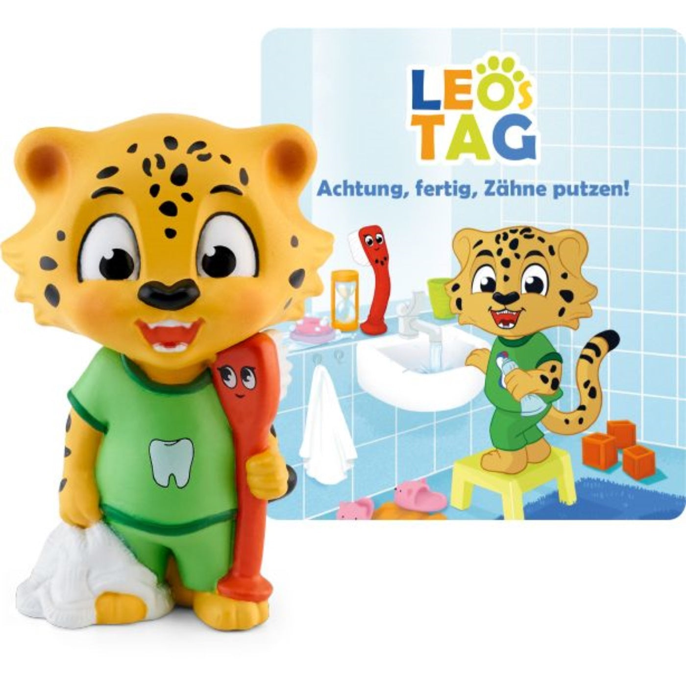 Tonie Leos Tag Achtung fertig Zähneputzen!