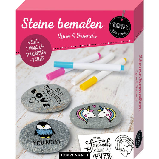 Steine bemalen - Set Love & Friends (100% selbst gemacht)