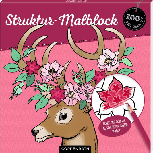 Struktur-Malblock (mit Schraffur-Schablone) (100% selbst gemacht)