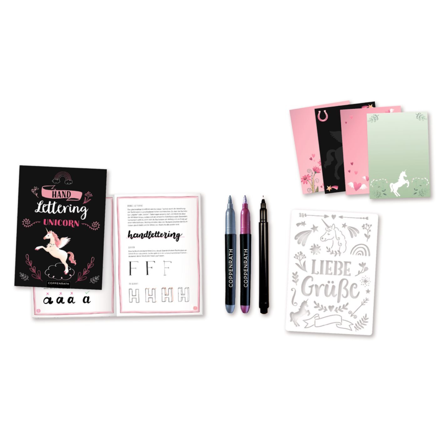Mein Handlettering Starter-Set - Unicorn (100% selbst gem.)