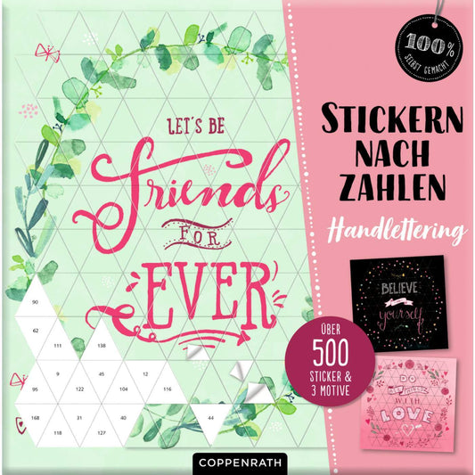 Stickern nach Zahlen - Handlettering-Look (100% selbst gem.)