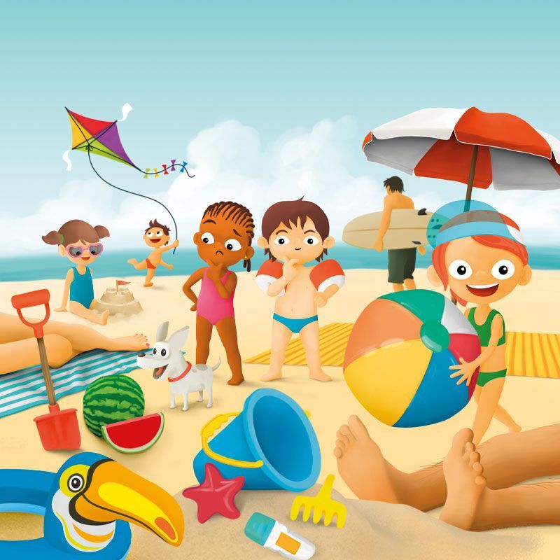SmartGames Magnetisches Reisespiel Strand-Spiele