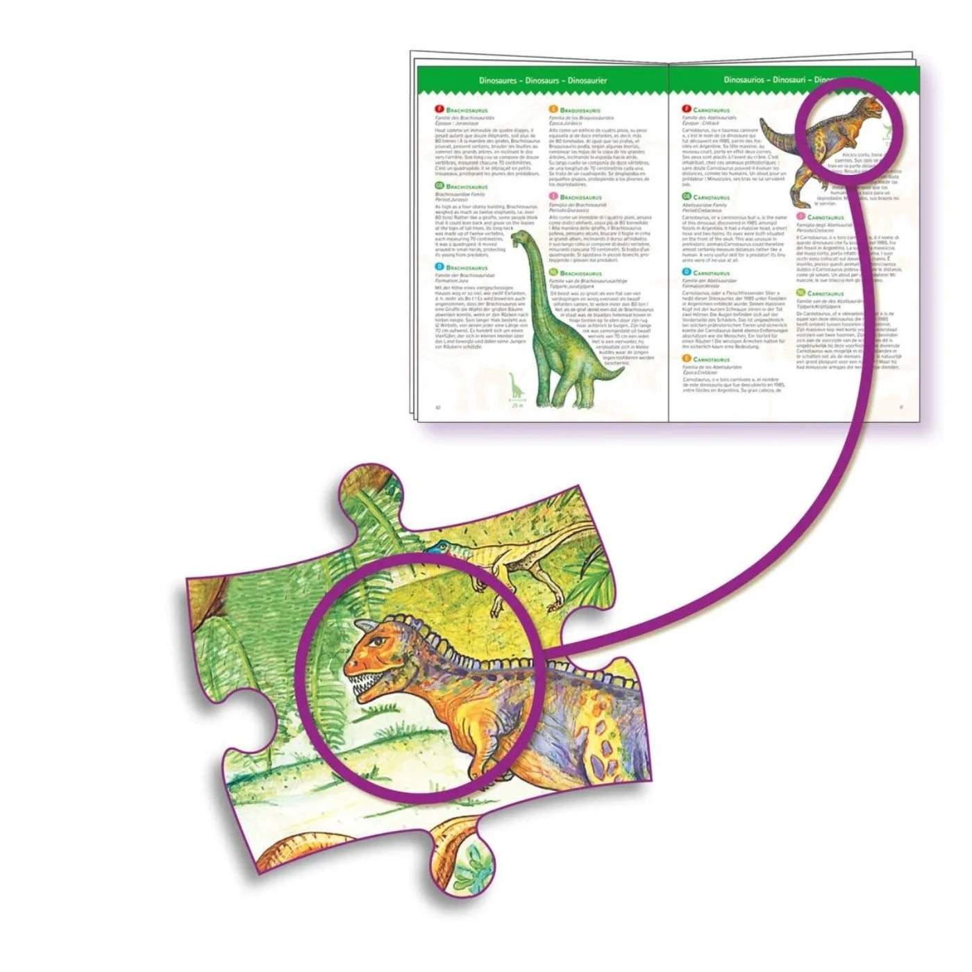 Wimmelpuzzle: Dinosaurier 100 Teile