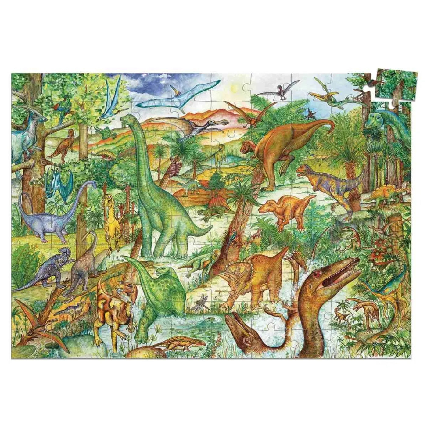 Wimmelpuzzle: Dinosaurier 100 Teile