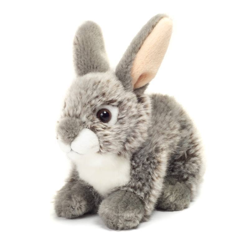 Teddy Hermann Hase sitzend grau 18 cm