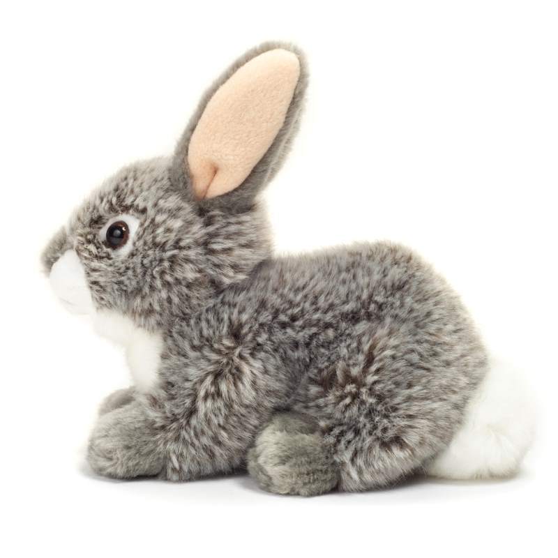 Teddy Hermann Hase sitzend grau 18 cm