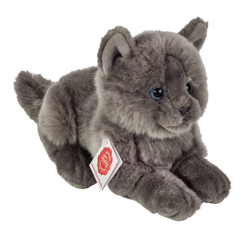 Teddy Hermann Kartäuser Katze liegend 20 cm
