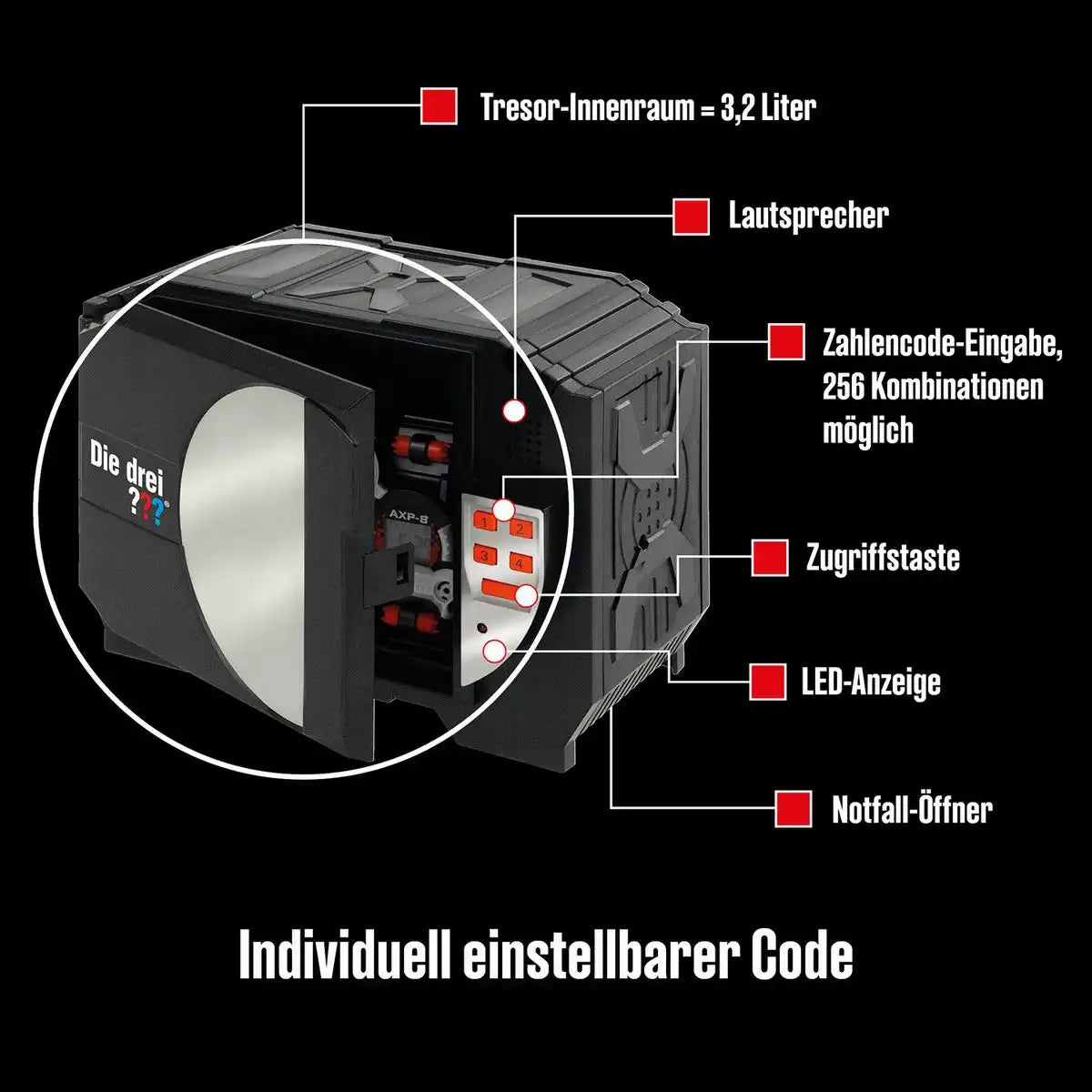 Detektivset Die drei ??? Digitaler Tresor