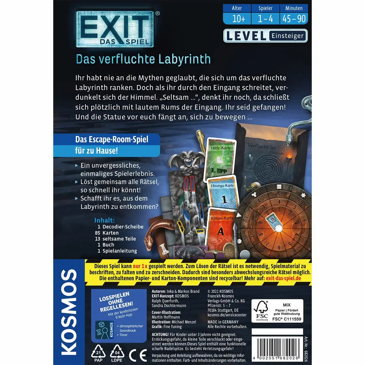 EXIT Escape Game Das verfluchte Labyrinth Level Einsteiner