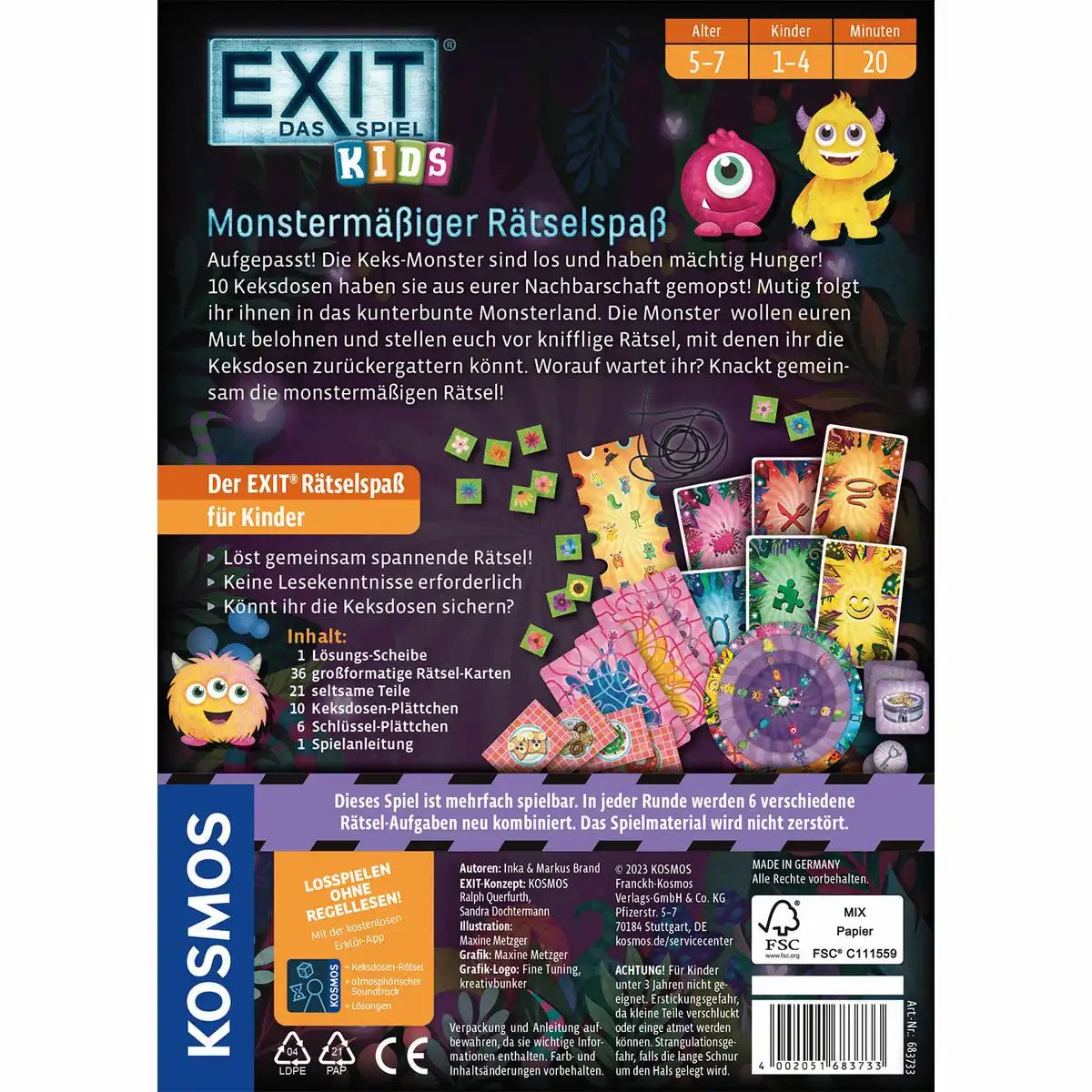 EXIT Escape Game Kids Monstermäßiger Rätselspaß
