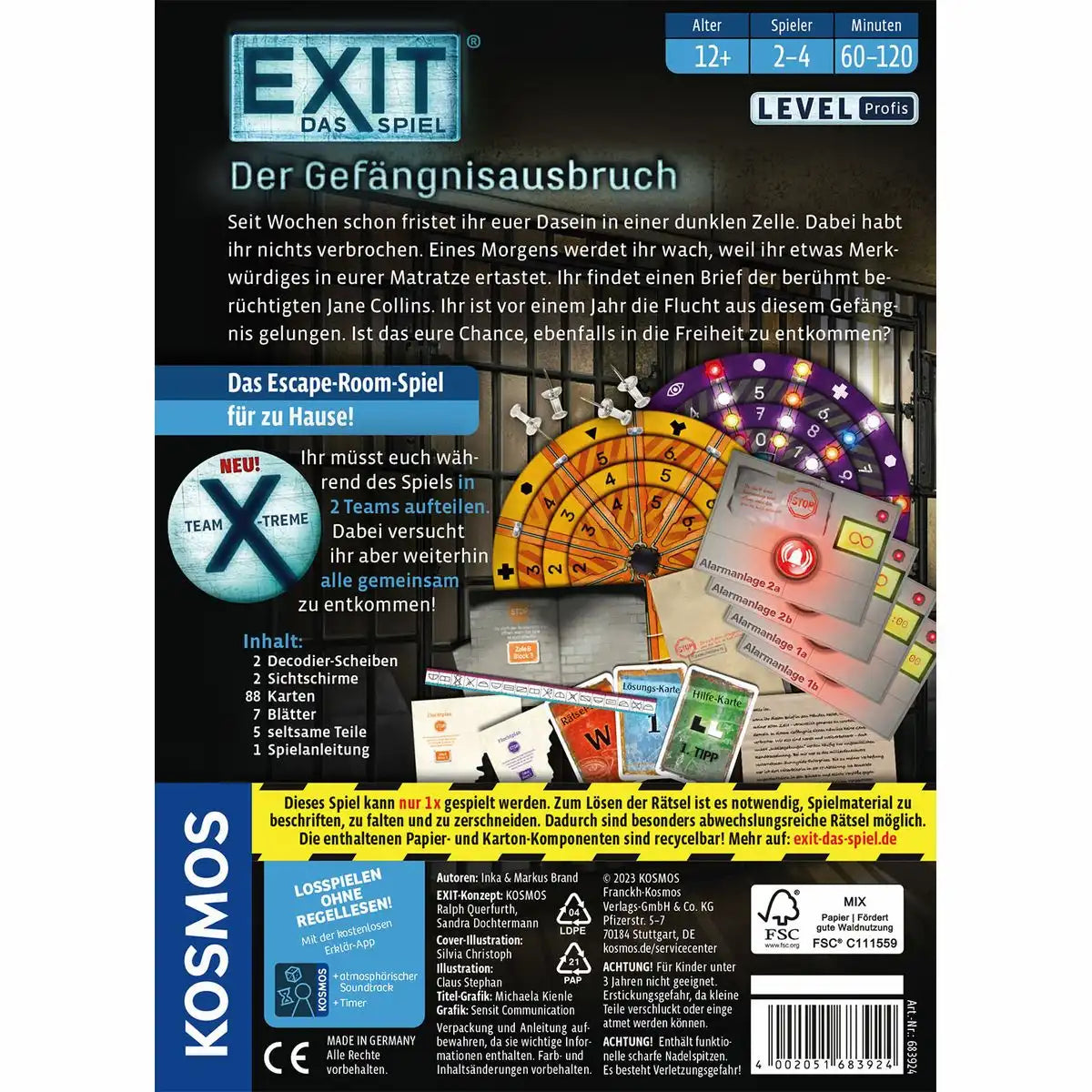 EXIT Escape Game Der Gefängnisausbruch Level Profi