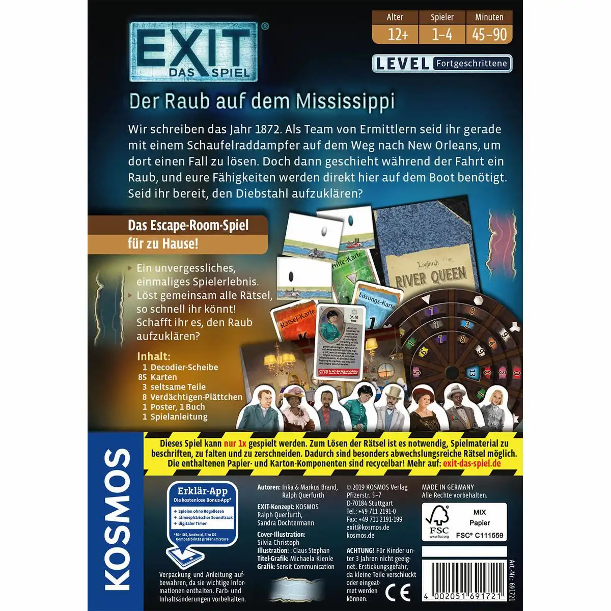 EXIT Escape Game Der Raub auf dem Mississippi Level Fortgeschritten
