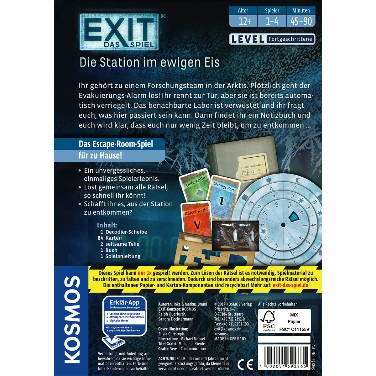 EXIT Escape Game Die Station im ewigen Eis Level Fortgeschritten