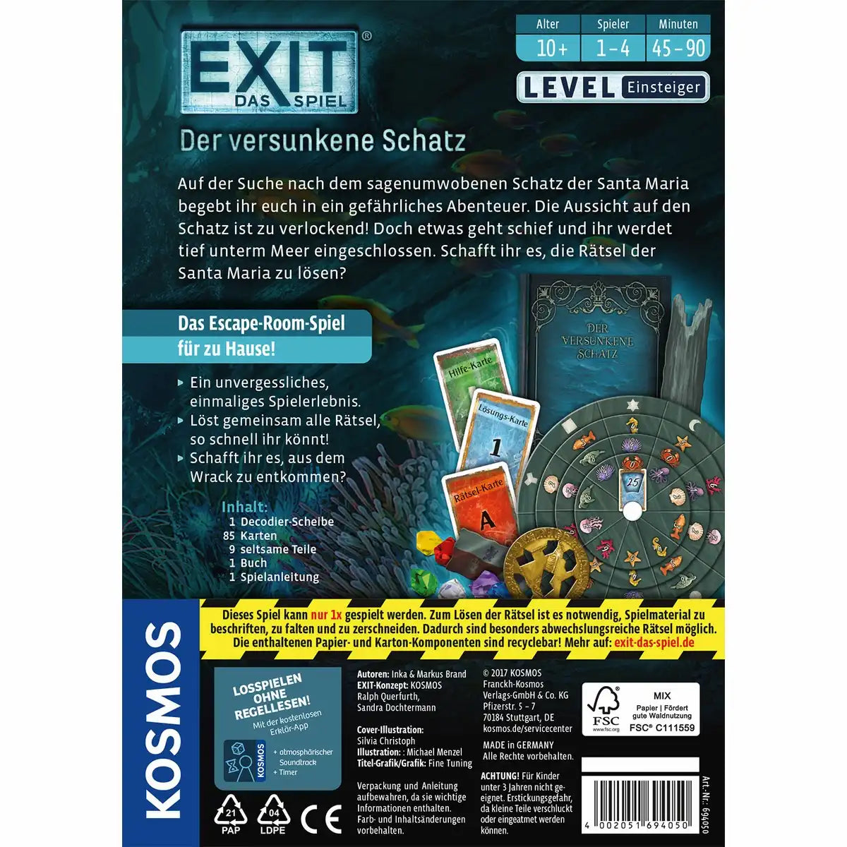 EXIT Escape Game Der versunkene Schatz Level Einsteiner