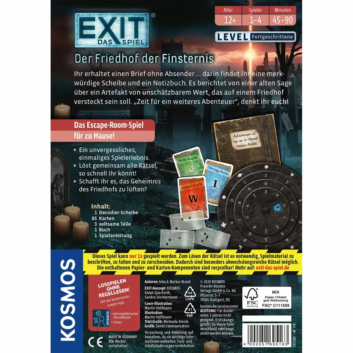 EXIT Escape Game Der Friedhof der Finsternis Level Fortgeschritten