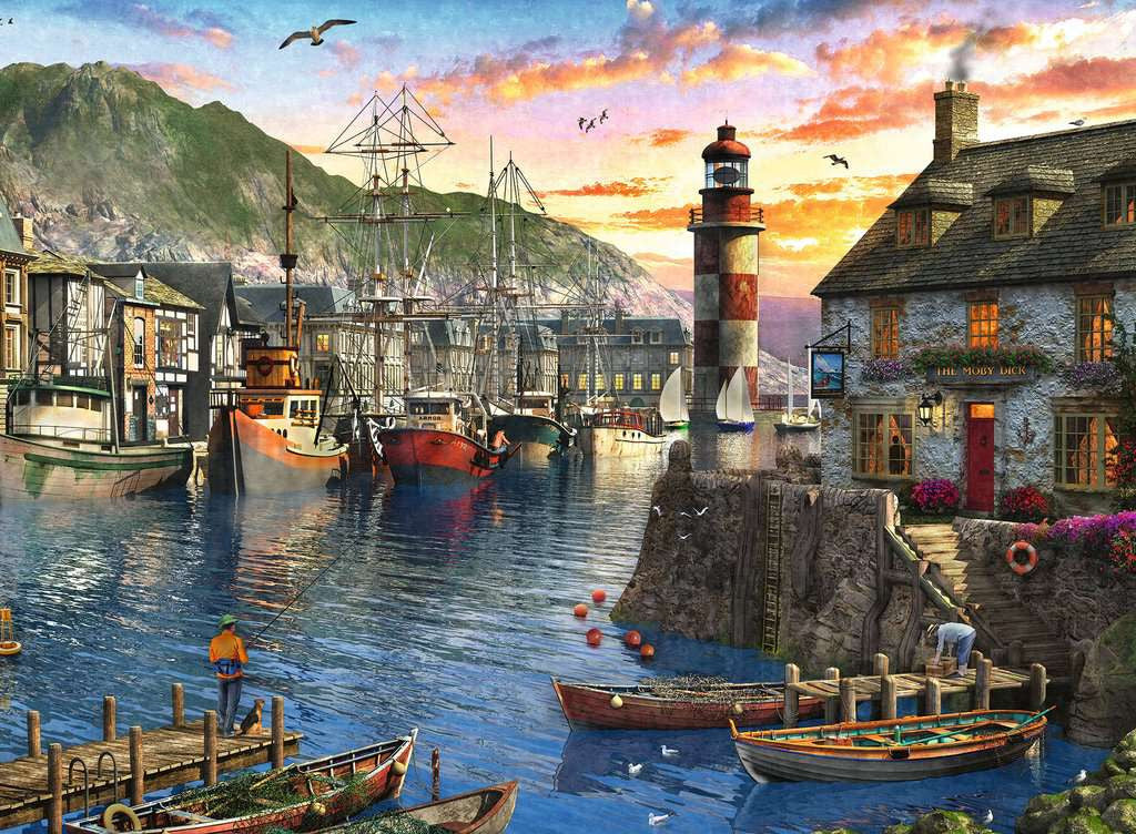 Ravensburger Puzzle 500 Teile Morgens am Hafen