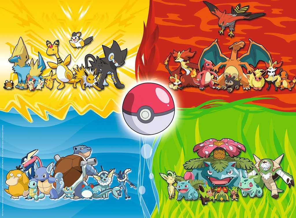 Ravensburger Puzzle 150 Teile XXL Pokémon Typen