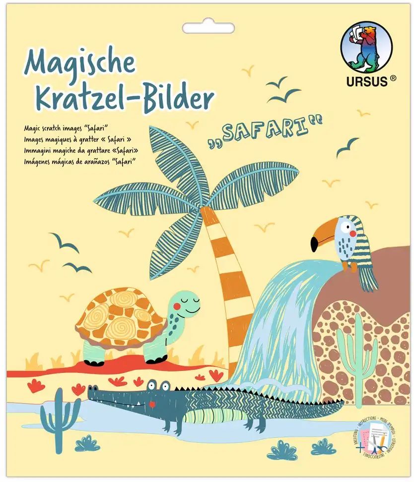 URSUS Magische Kratzelbilder Safari