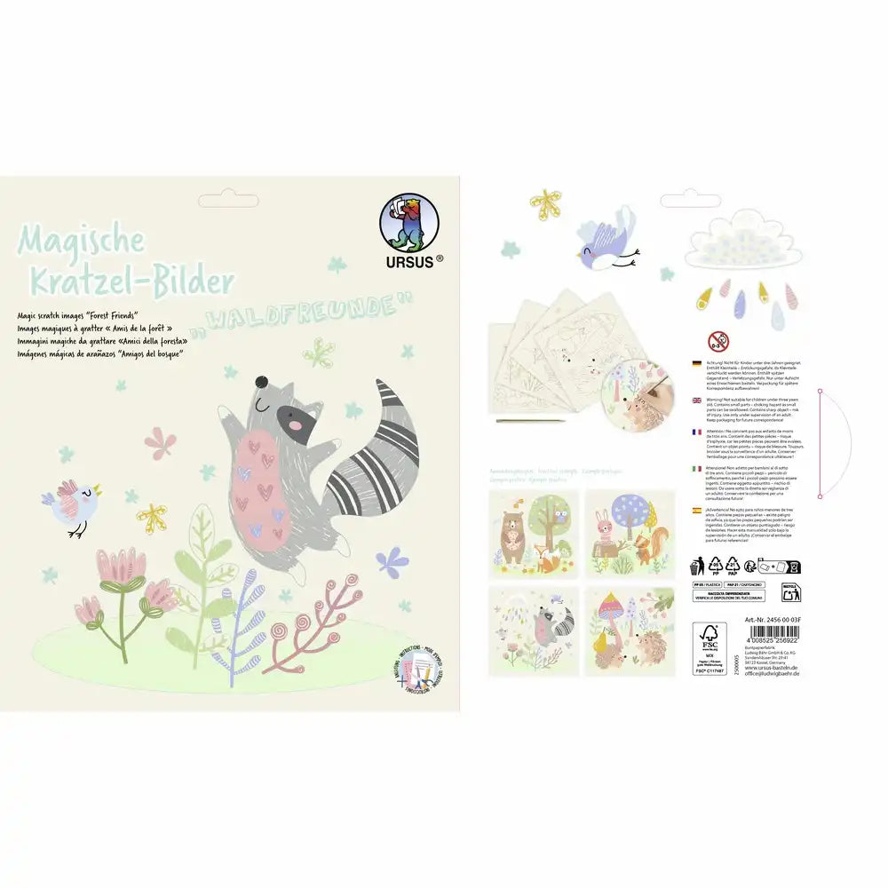 URSUS Magische Kratzelbilder Waldfreude