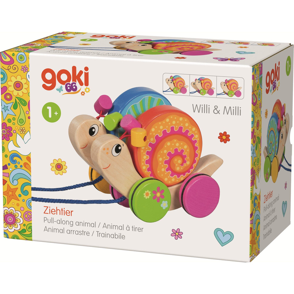 Goki Ziehtier Duo Schnecken Willi und Milli