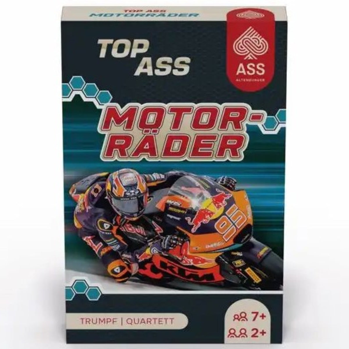 Kartenspiel Quartett TOP ASS Motorräder Kartonetui