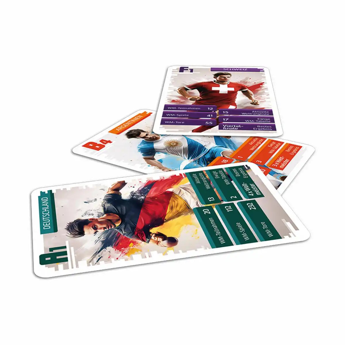 Kartenspiel Quartett TOP Fussball Faltschachtel