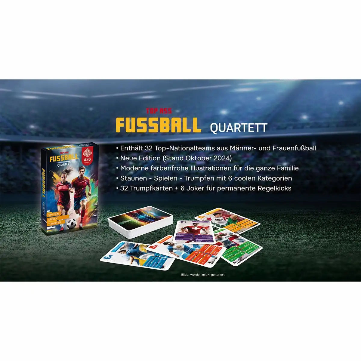 Kartenspiel Quartett TOP Fussball Faltschachtel