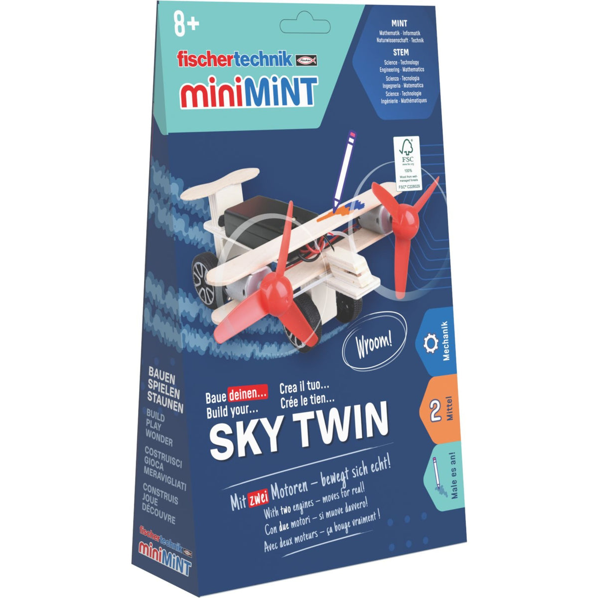 fischertechnik Holzbausatz miniMINT SkyTwin