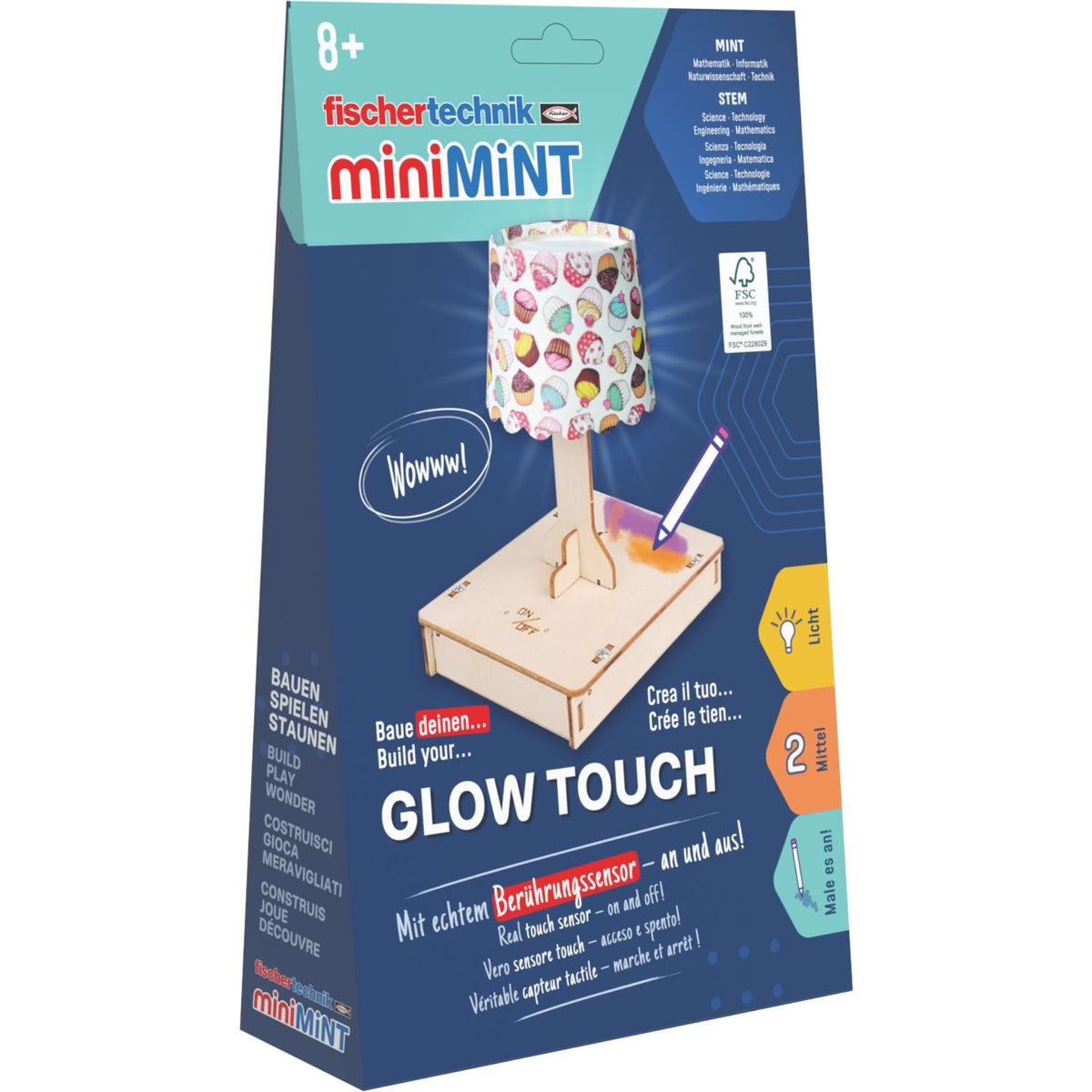fischertechnik Holzbausatz miniMINT GlowTouch