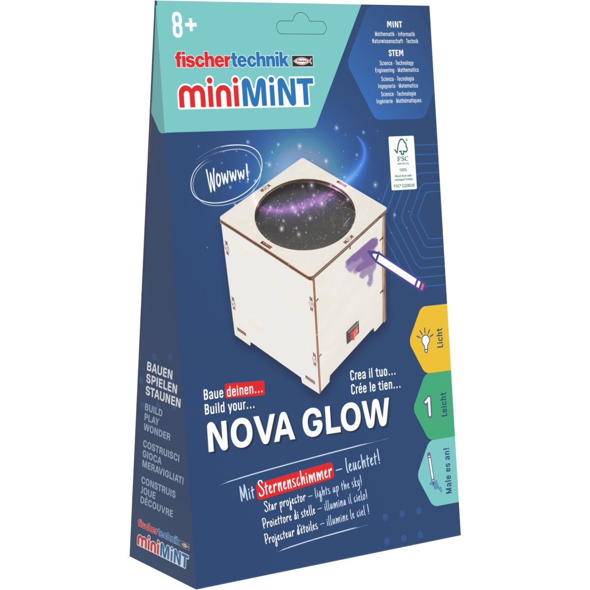 fischertechnik Holzbausatz miniMINT NovaGlow